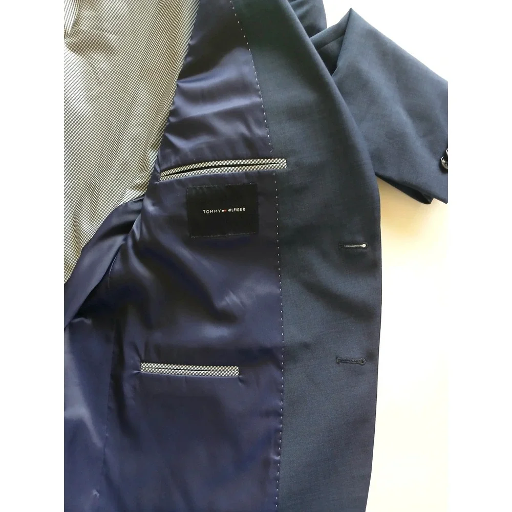 Tommy Hilfiger Blue Wool Blend Modern Fit Blazer Sports Coat Men's Size *44R